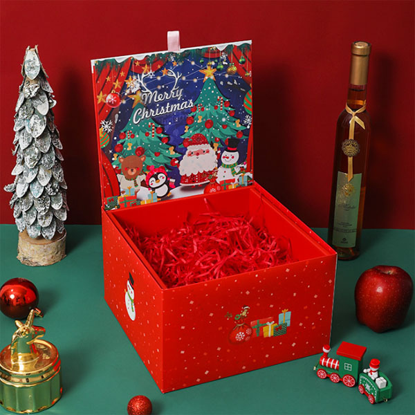 Cartão personalizado Presente de Natal Decorativo Papel Pakaging Box Wholesale