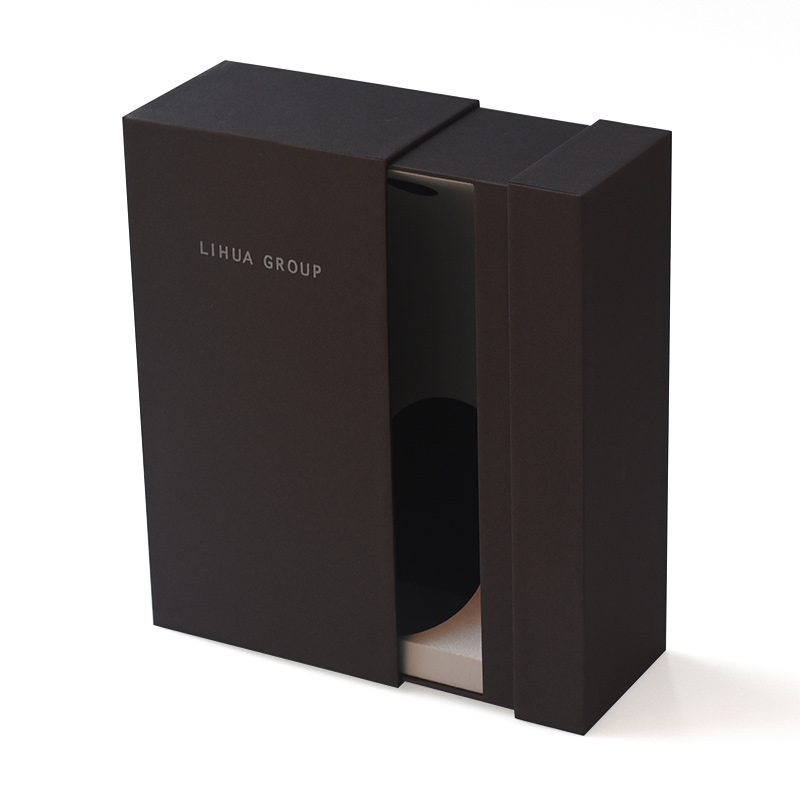 Luxo Preto Extracção de Papel Corrompido, embalagem de Papel personalizado Caixa de Vinho